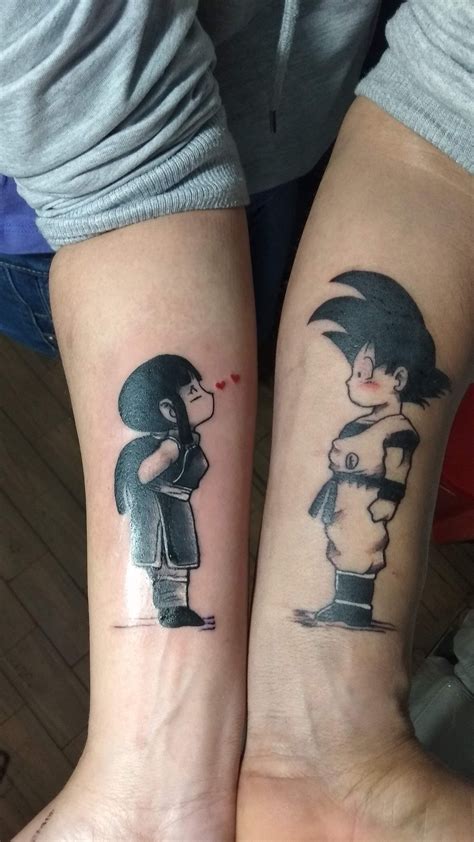 Tatuaje de goku y milk para parejas